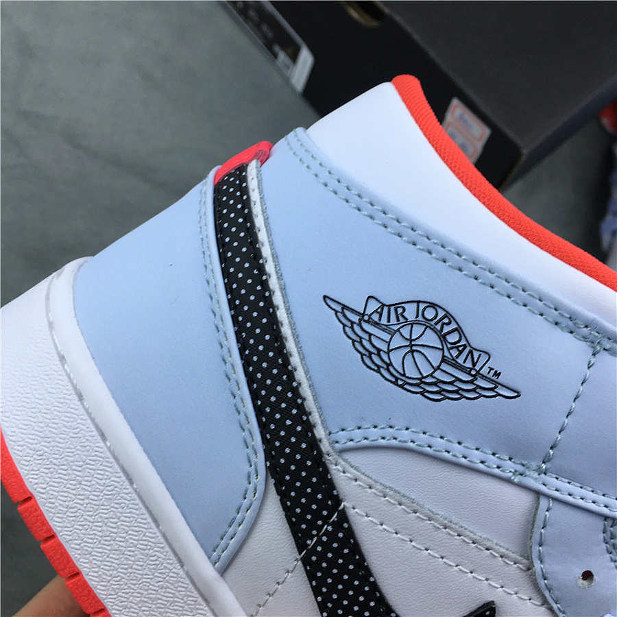 jordan 1 mid half blue polka dot swoosh