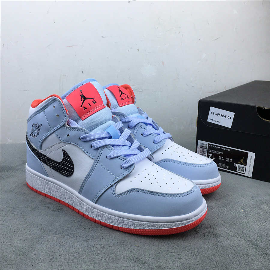 jordan 1 mid half blue polka dot swoosh