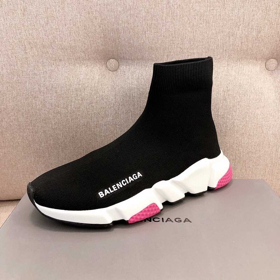 balenciaga speed trainer black and pink