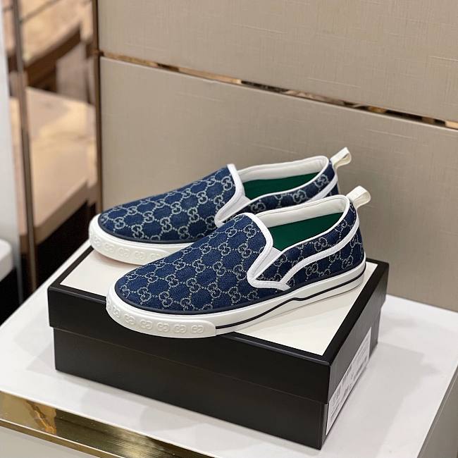 Gucci Tennis 1977 Slip On Denim 643489 